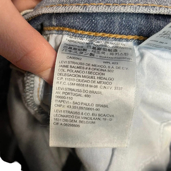 Levi's Wedgie Skinny Distressed Button Fly Jeans Size 29 - Picture 8 of 12